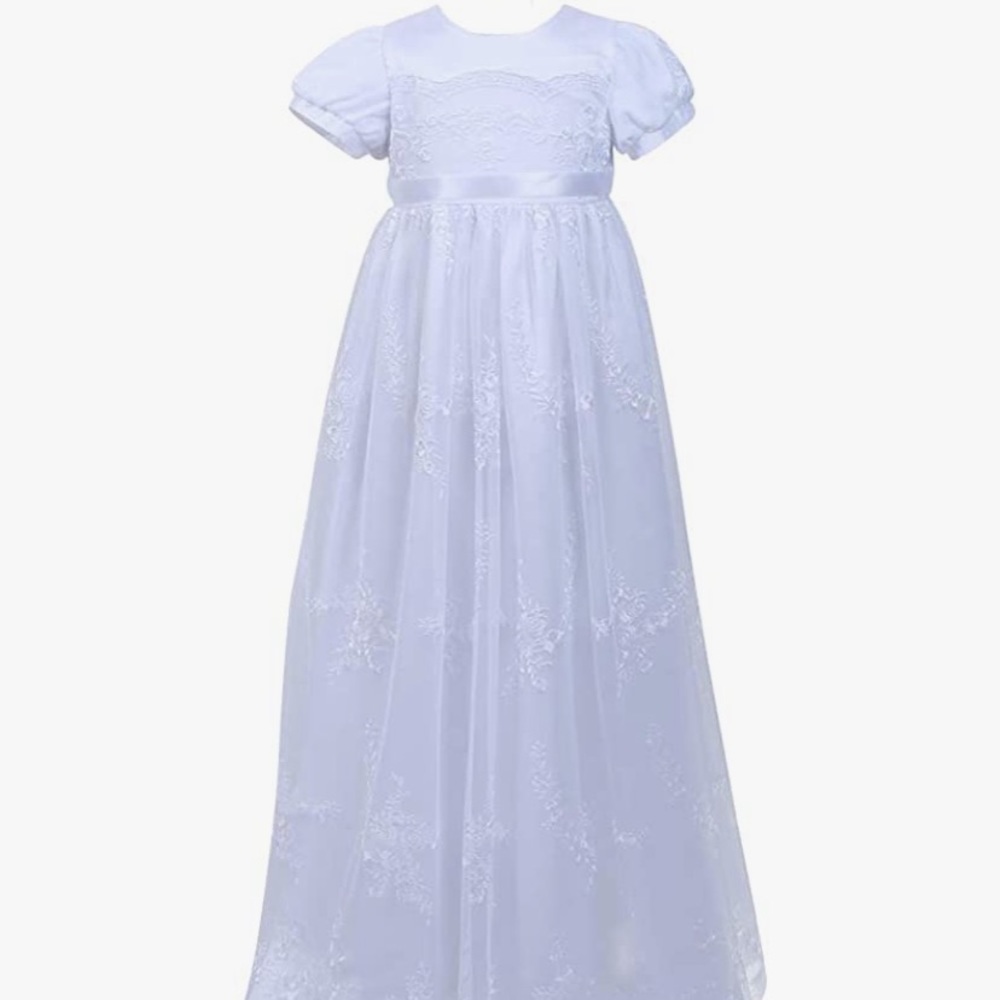 NIMBLE 0-3 Months white christening dress. New